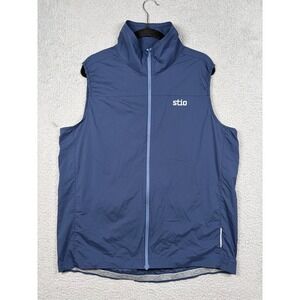 Stio  Second Light Vest Navy Blue Full Zip Nylon Outdoor Shell Mens Large